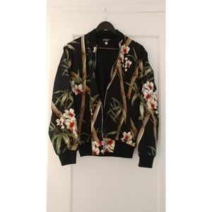 Rare Reclaimed Vintage Tropical Bomber Jacket